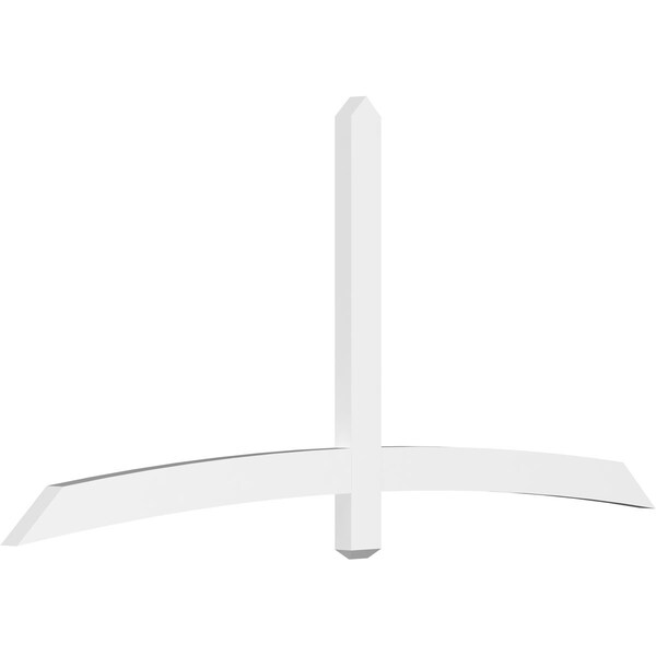 Ekena Millwork Bellingham Architectural Grade PVC Gable Bracket, 84"W x 38 1/2"H x 2"D x 4"F, 11/12 Pitch GBP084X39X0204BEL00 - main